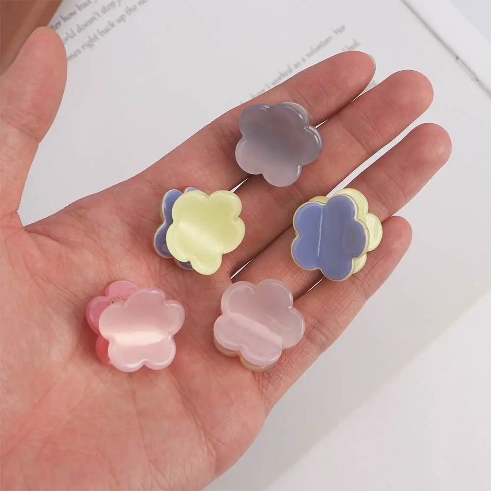 

Женский геометрический зажим для волос, элегантная заколка желеобразного цвета с цветами, маленькая заколка для волос в Корейском стиле