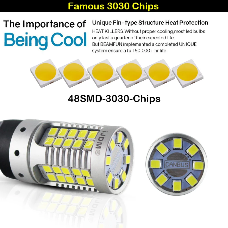 Нет Hyper Flash Canbus 1157 BAY15d желтый 48 SMD P21/5 Вт авто светодиодный лампы для спереди и сзади