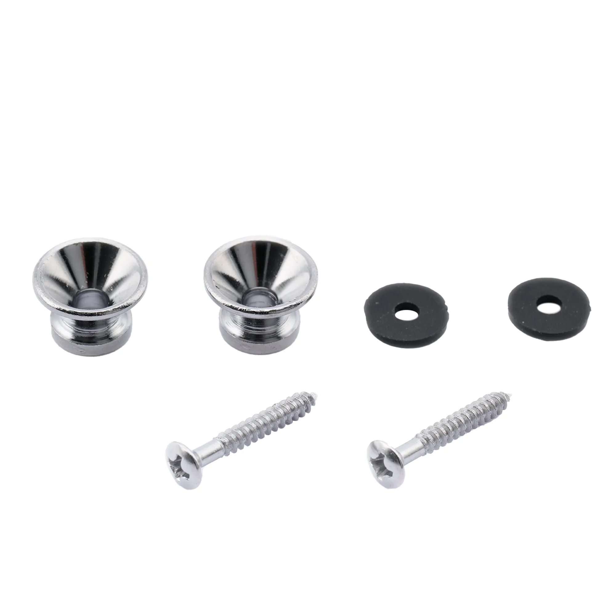 

Musiclily Guitar Metal Medium Strap Buttons, Chrome (2 Pieces)