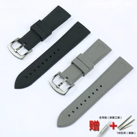 watch accessories mens silicone strap 23mm pin buckle womens rubber sports strap for armani ar0584 ar0595 ar0593