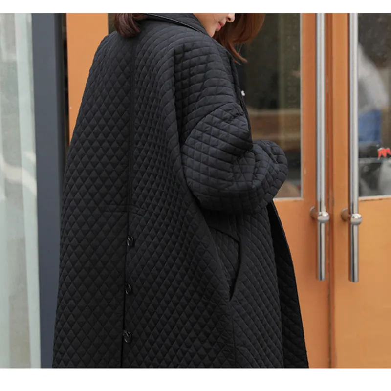 Парка женская оверсайз новинка осенне зимнее Свободное длинное хлопковое пальто