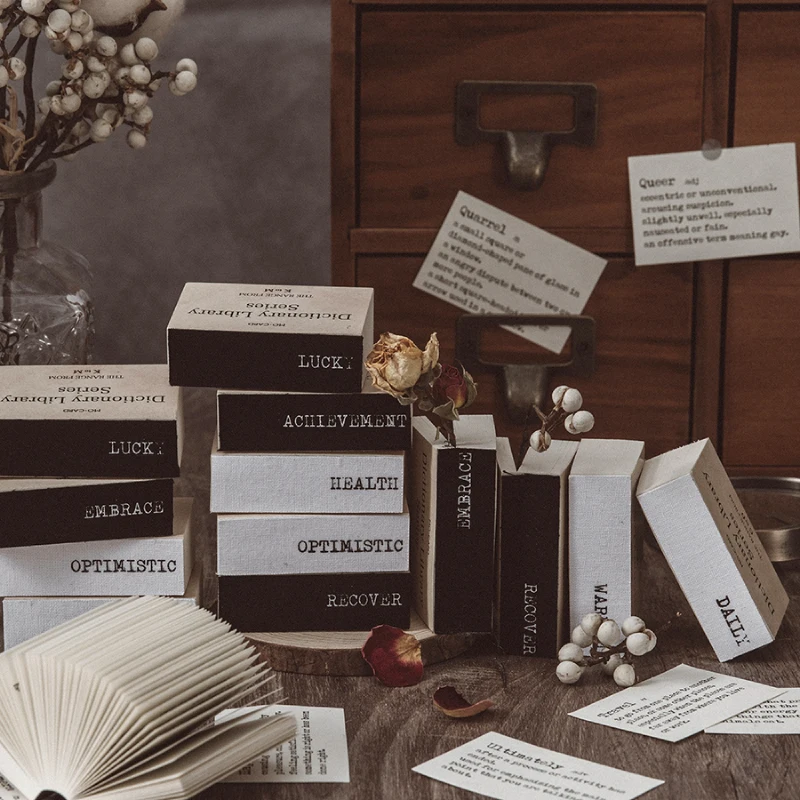 100 шт. словарь для записей и серия библиотек ретро-шрифт креативная свежая запись