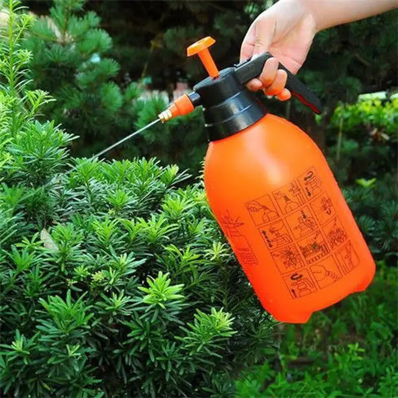 

2L/3L Orange Hand Pressure Trigger Sprayer Bottle Adjustable Copper Nozzle Head Manual Air Compression Pump Spray Bottle 1 Pcs