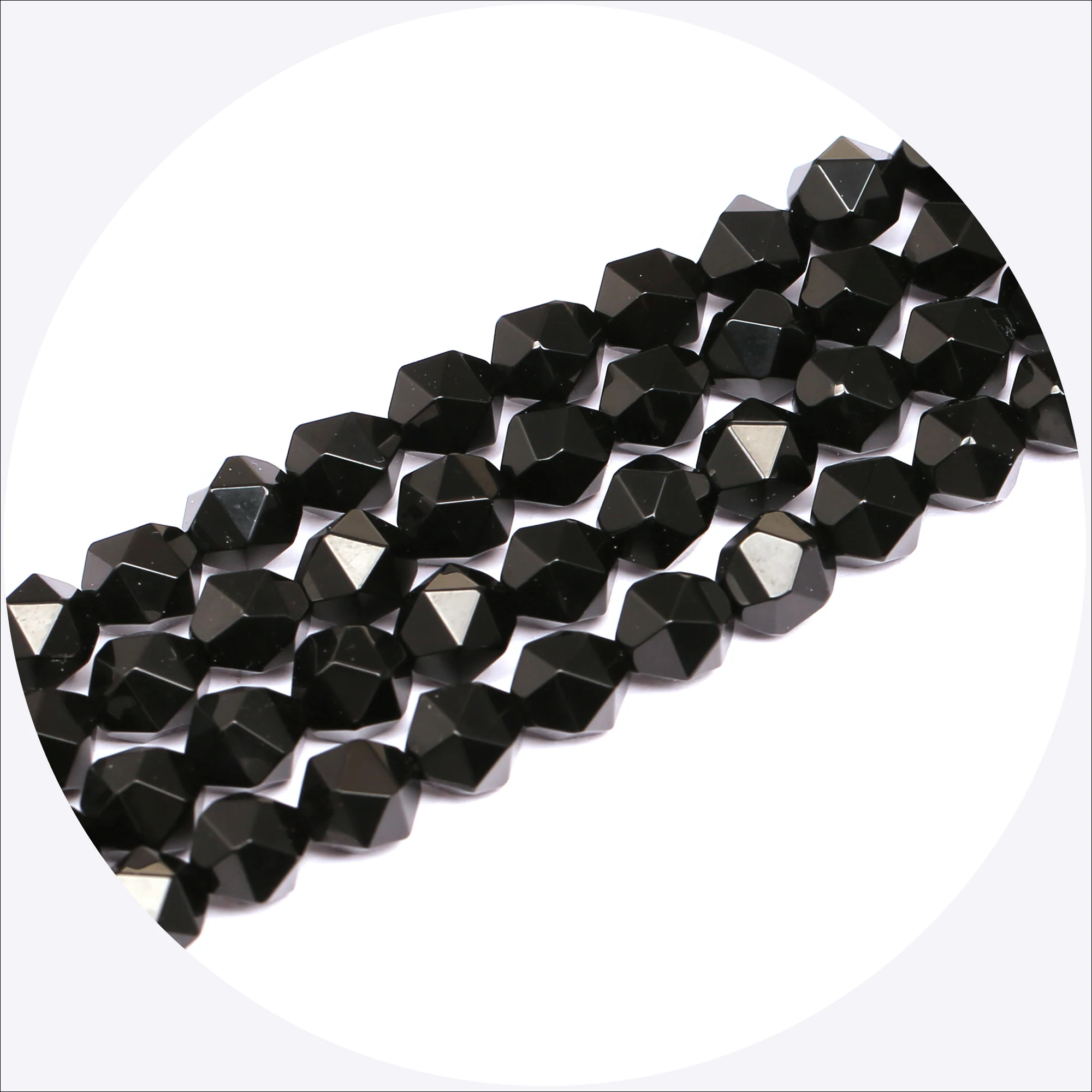 

Natural 8mm Black Gemstone Beads,Free Shipping 3 Strands Faceted Onyx Stone Beads For Jewelry Bracelets Making,GF10