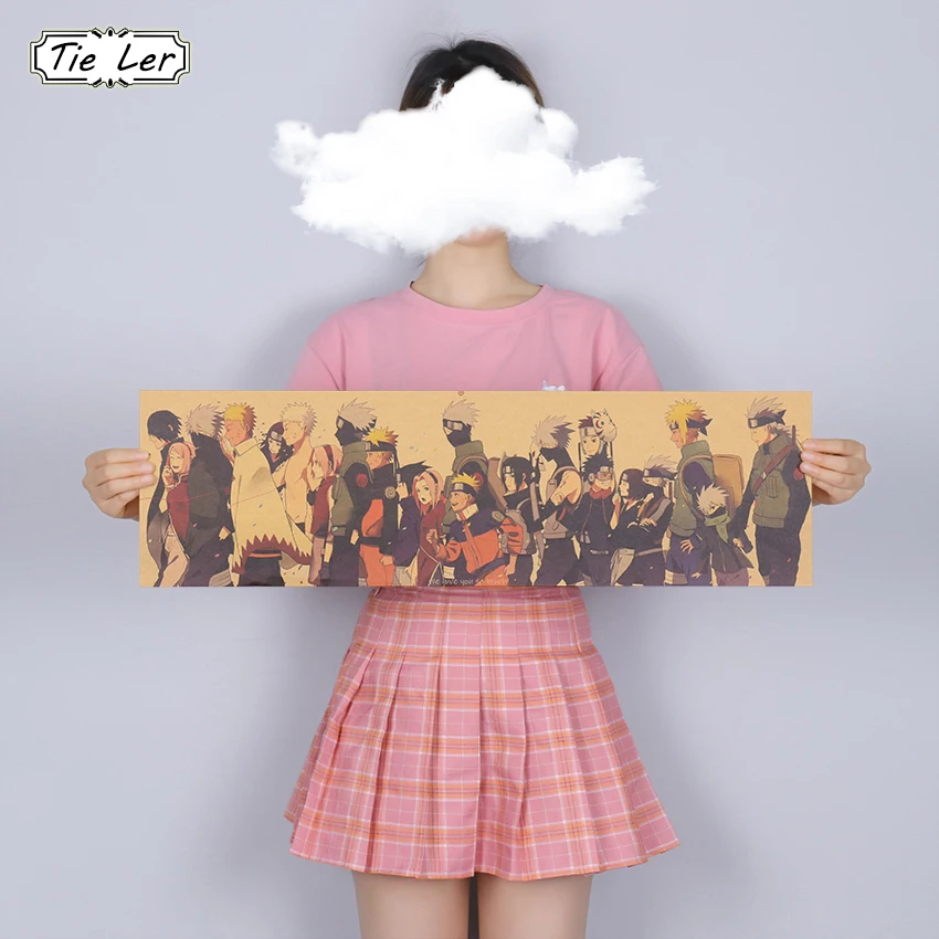 TIE LER винтажный дневной Классический Аниме постер с персонажами настенные