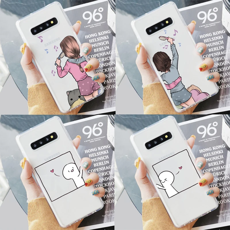 Мягкий чехол для девочек Bff Best Friends Forever телефона Samsungs S7 Edeg S8 S9 Plus S10 S10PLUS A50 A70 NOTE8