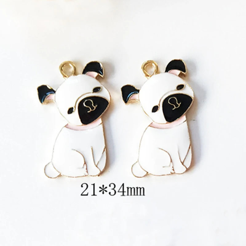 5pcs21*34 мм капель бульдог браслеты с подвесками в форме французского бульдога