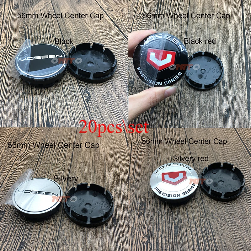 

20pcs/set 56mm Four Colors Vossen series Logo wheel center Rim hub caps Wheel Centre Caps car cover for Auto styling