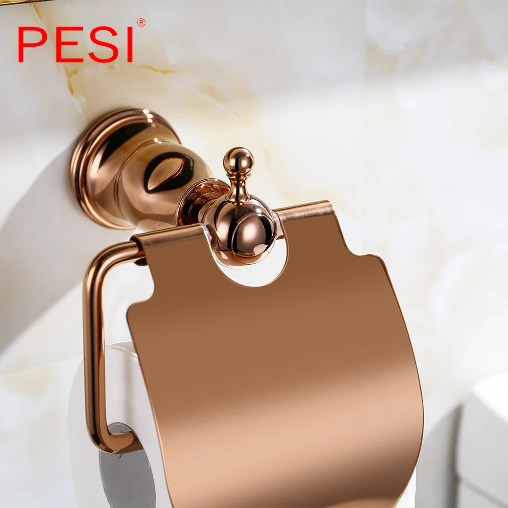 Латунные аксессуары для ванной комнаты Розовый Золотой крючок халата пальто