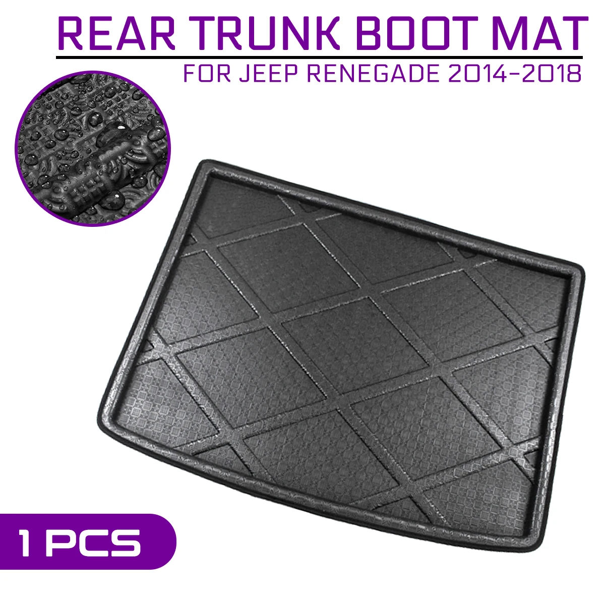 

For Jeep Renegade 2014 2015 2016 2017 2018 Car Floor Mat Carpet Rear Trunk Anti-mud Cover