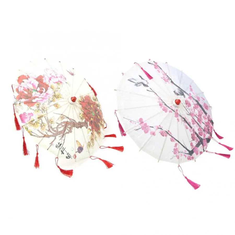 Женский винтажный бумажный зонтик с масляной бумагой декоративная кисточка