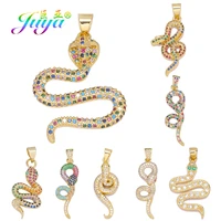juya handmade rainbow talisman pendants supplies snake charms for diy fashion women men bracelet necklace earring jewelry making