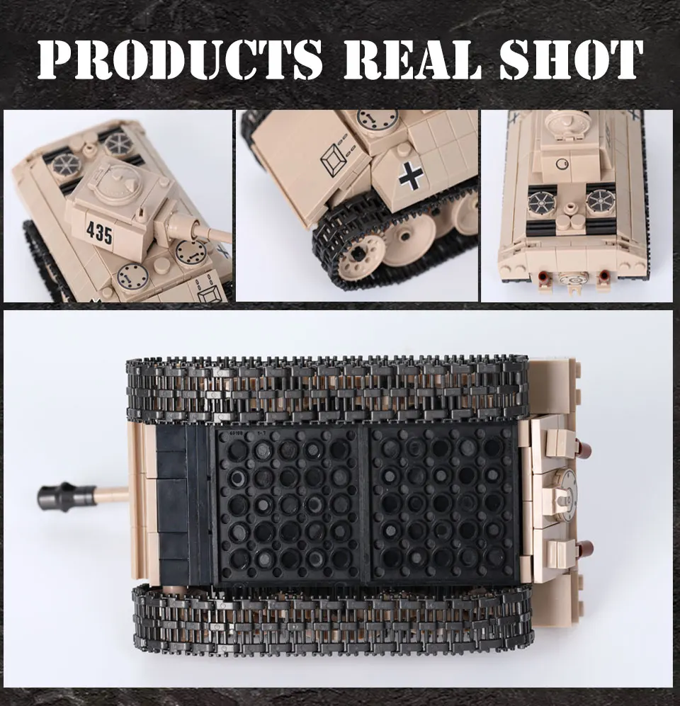 

SEMBO BLOCK WW2 Military Tank Model Building Blocks Bricks MOC Germany World War Tank Soldiers Model Bricks Kids Toys Boys Gifts