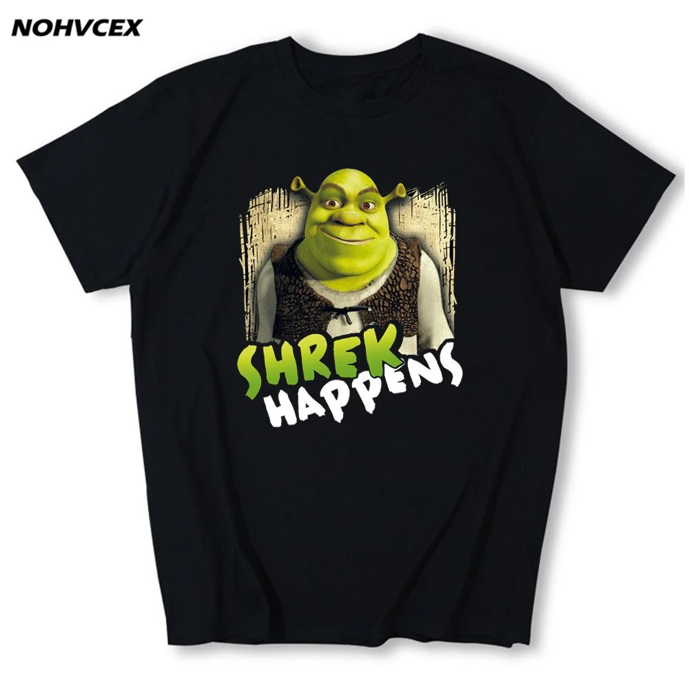 

Donkey Print Pure Cotton Shrek Comedy Film Men Fashion 100% Cotton Oversized Tops Tees Male T Shirt