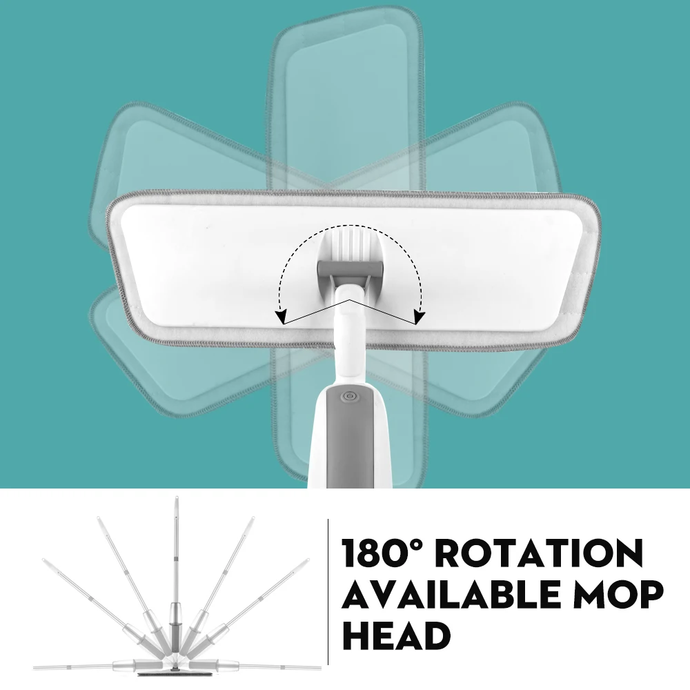 Швабра с распылителем для мытья деревянного пола многоразовыми насадками из