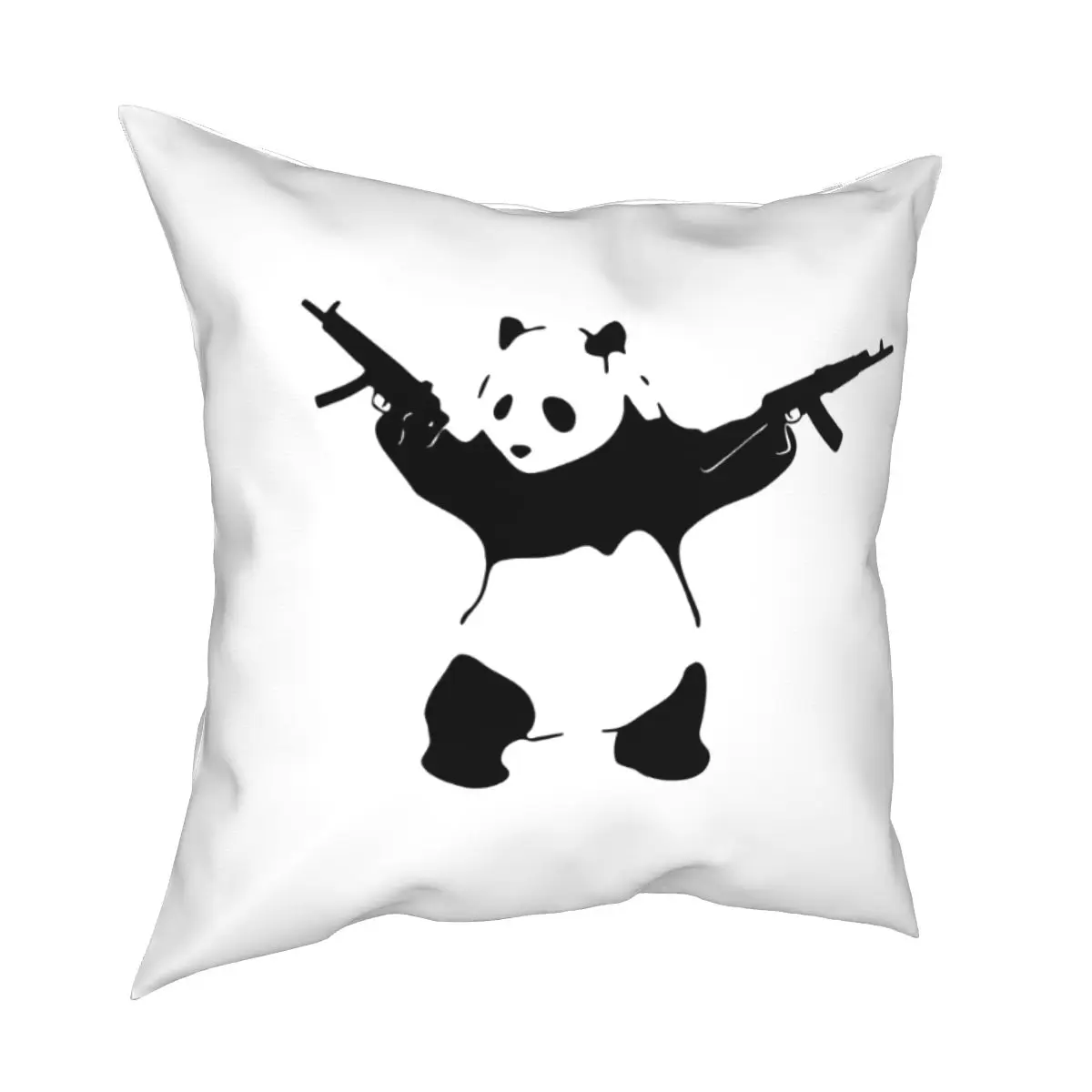 Бэнкси Panda Холдинг штурмовые ружья квадратная подушка чехол s полиэстер Номер