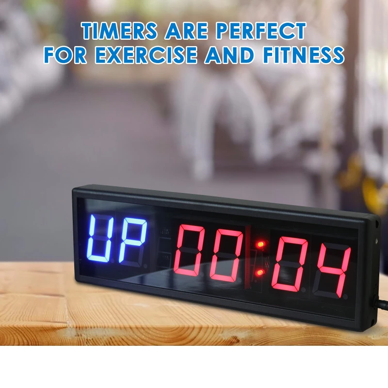 

Programable Interval Timer Remote Control LED Crossfit Timer Garage Timer Sports Training Clock Crossfit Gym Timer