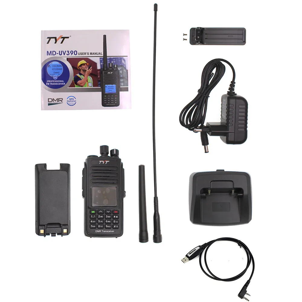 IP67 водостойкая рация TYT MD UV390 GPS двухдиапазонный радиоприемник цифровой DMR