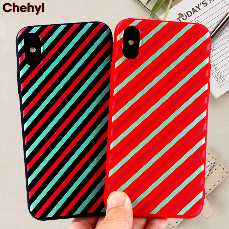 Рождественский Модный чехол для iPhone X XS MAX XR 8 7 6s Plus Чехлы мягкие силиконовые чехлы