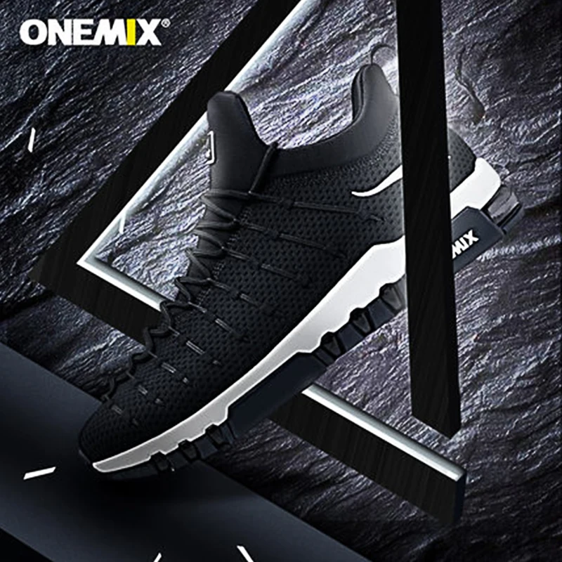 ONEMIX Men HIgh Top Sneakers New Fashion Running Shoes Women's Sport Outdoor Wearable Anti-Slip Height Tennis Shoe