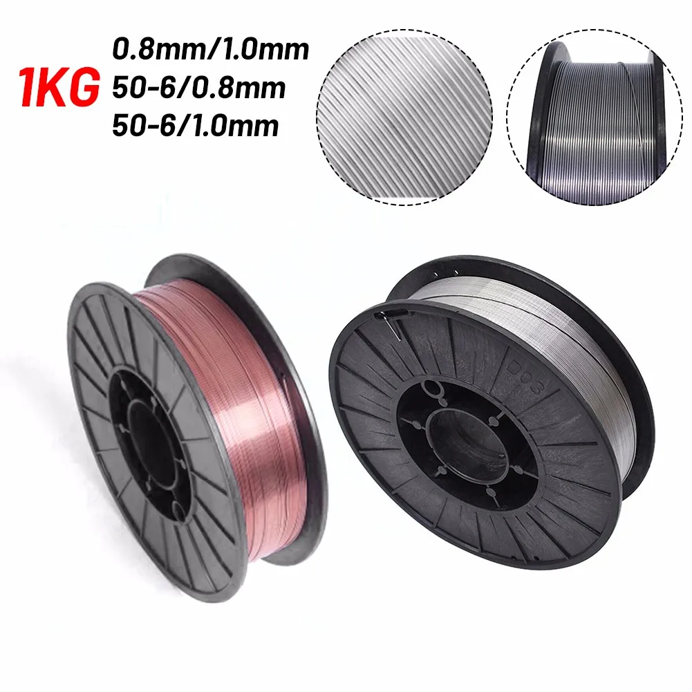 

Welding Wire Gas Stainless Steel Gasless E71T-GS/ER50-6 0.8mm 1.0mm Flux Core Welding Wire 1 Roll Welding Tool
