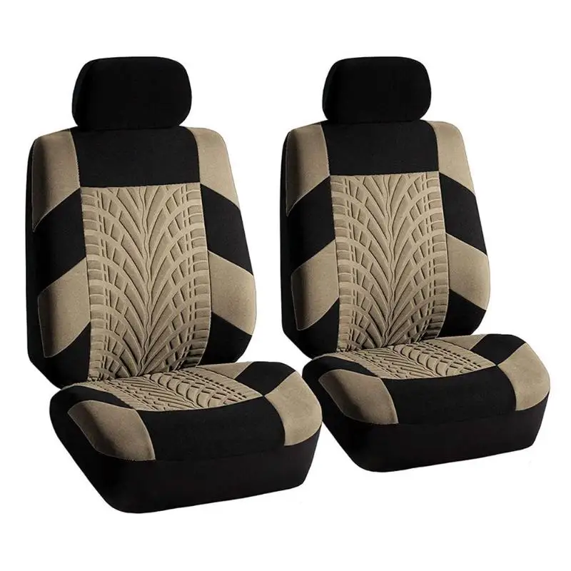 Dual Seat Beige VODOOL чехол для автомобильных сидений, набор универсальных чехлов для автомобильных сидений, защитный чехол для сидений автомобиля - Название цвета: Dual Seat Beige
