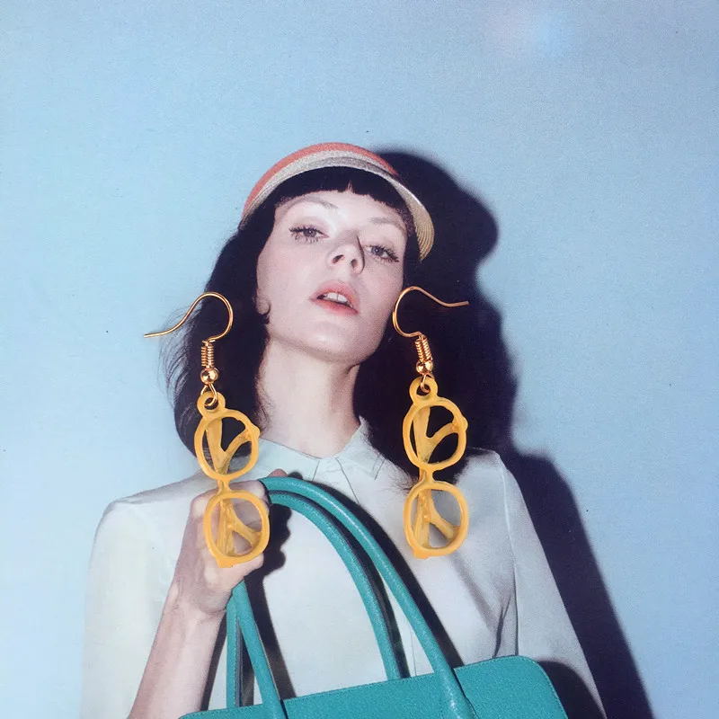 Модные креативные серьги капли в форме солнцезащитных очков