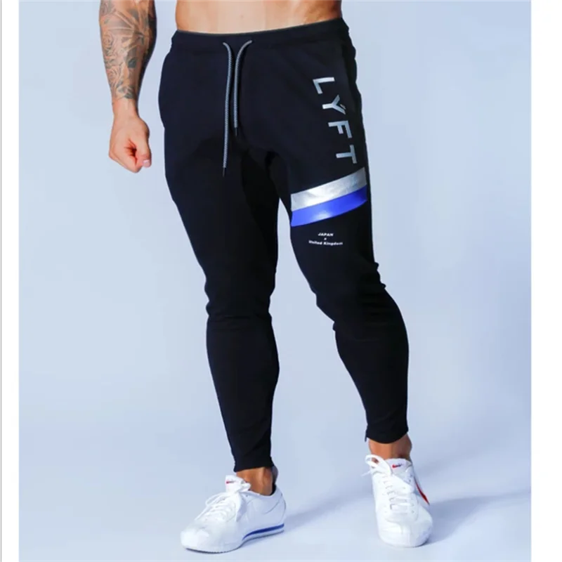 

Solid Gyms Sweatpants Joggers Pants Men Casual Trousers Male Fitness Sport Workout Cotton Track Pants Spring Autumn Sportswear