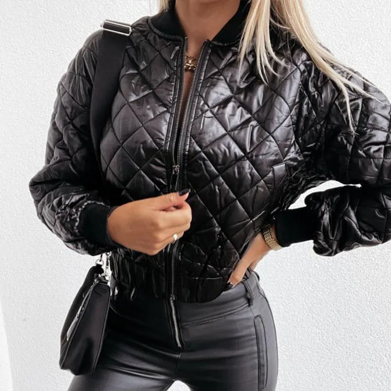 

2021 autumn and winter new women's short jacket zipper cardigan coat parker short jacket fashion casual warm jacket