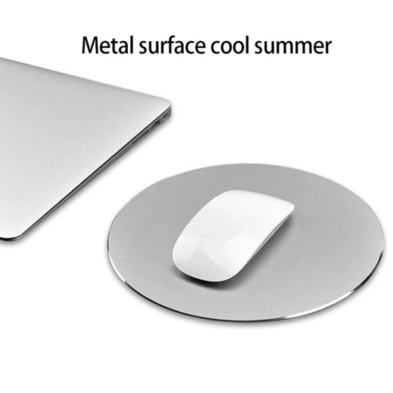 Round Metal Ultra-Thin Mouse Pad Double-Sided Design for Games and Office Waterproof Fast Accurate Control |