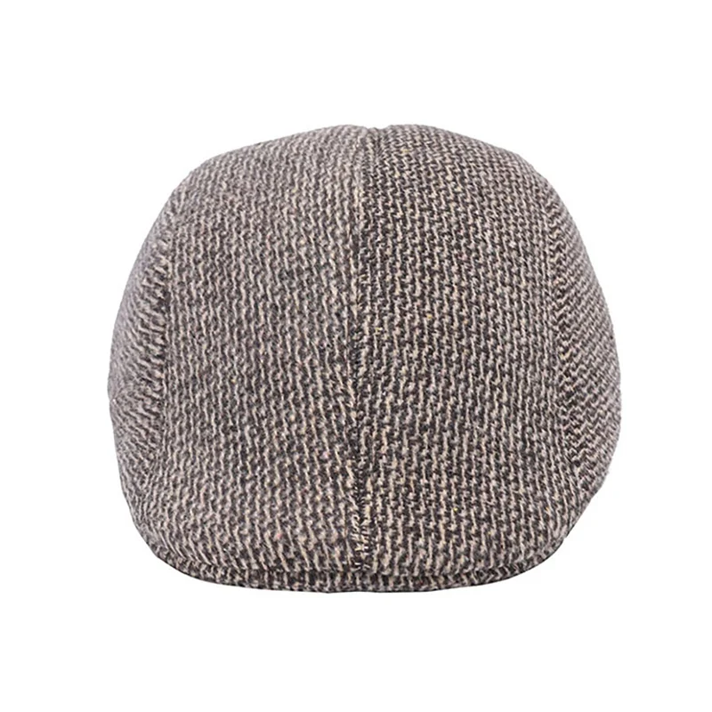 Берет Мужская теплая хлопковая льняная Кепка уличная осенне зимняя кепка