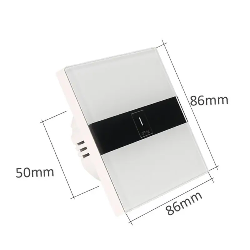 

Wall Touch Sensor Switch EU/UK Standard Light Gray Crystal Glass Touch Switch Power 1/2/3 Gang APP Remote Voice Timing Control