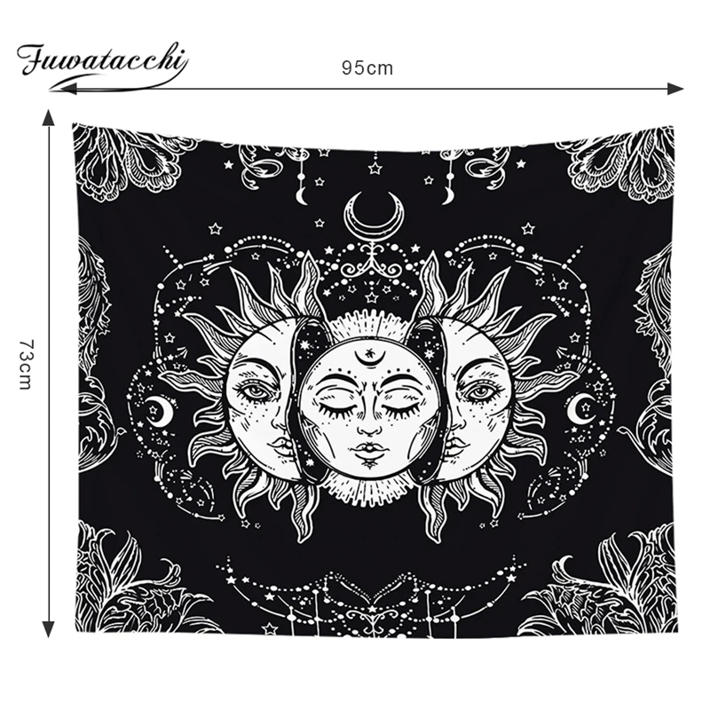 

Fuwatacchi Ethnic Tapestry Tapestries Wall Hanging Home Decorative Tapestry Cloth Bedroom Wall Covering Yoga Mat 95*73cm