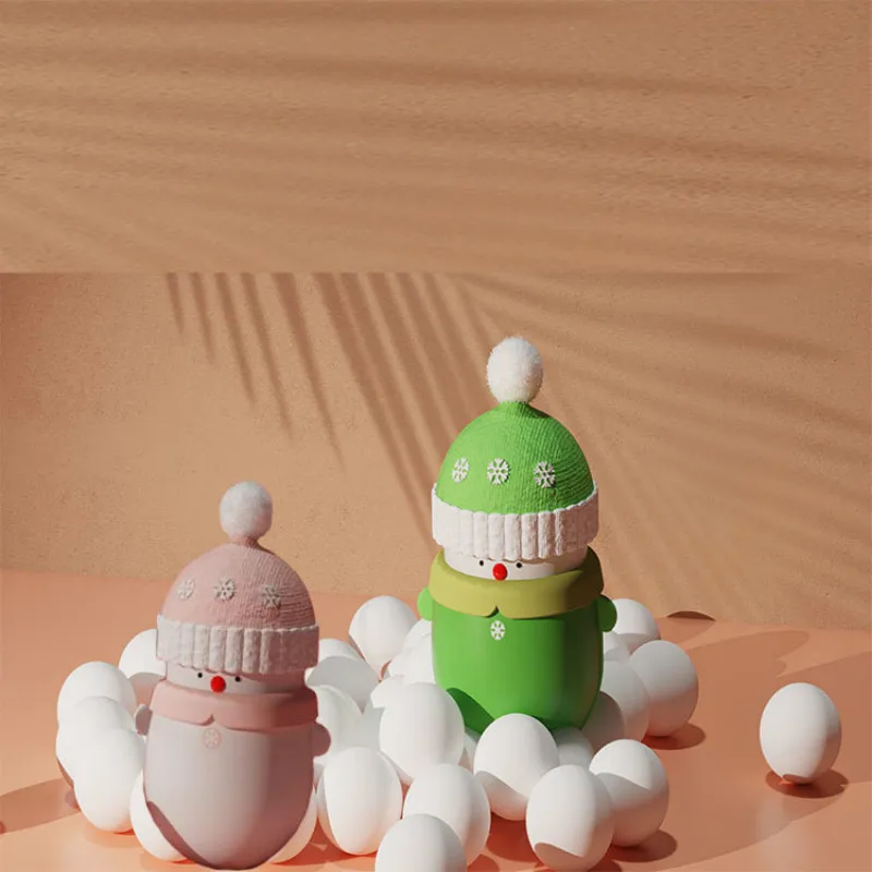 

Cute Christmas Snowman Hand Warme 10000mAh 2 In 1 USB Rechargeable Chauffe Main Calentador De Manos Winter Mobile Power Electric