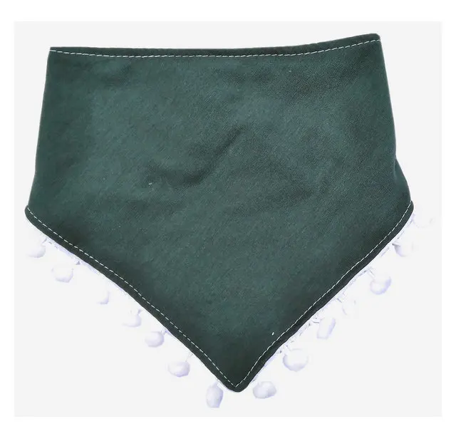 forest green Global коралловый флисовый шарф с бахромой слюнявчик полотенце детские волосы мяч слюнявчик полотенце нагрудник - Цвет: forest green