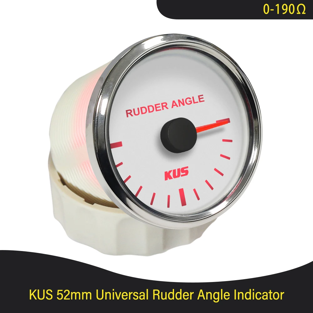 Universal KUS Boat 52mm Rudder Angle Indicator Gauge 12/24V for Yacht Without Sensor | Автомобили и мотоциклы