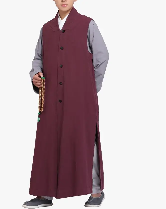 Жилет для медитации унисекс из чистого хлопка в стиле Дзен костюмы кунг фу одежда