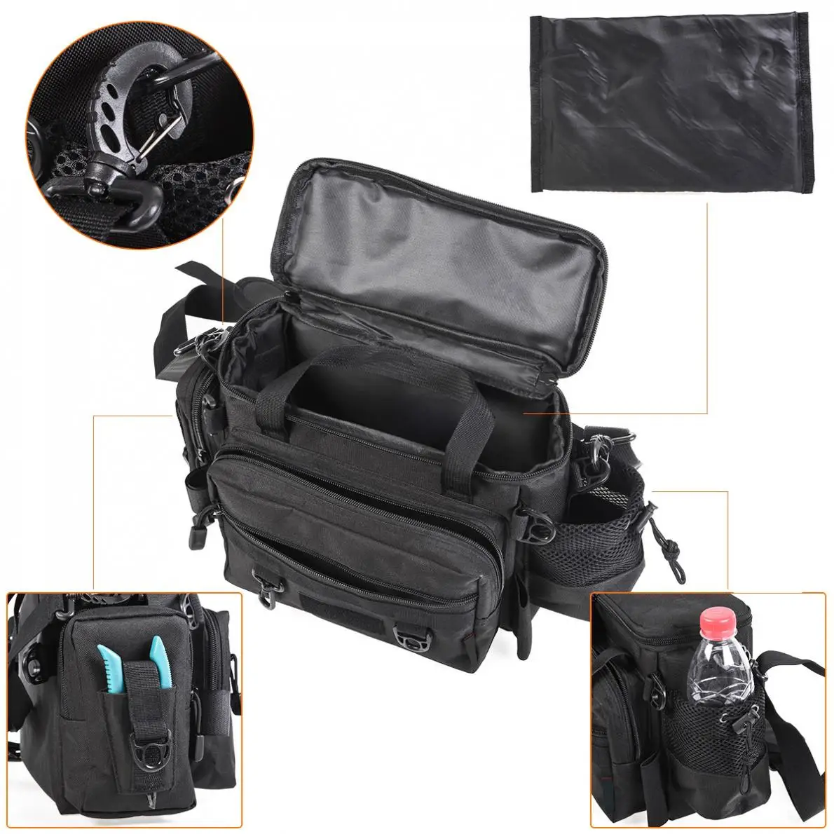 

Outdoor Portable Fishing Bag Multifunctional Waterproof Oxford Cloth Waist Shoulder Fishing Tackle Reel Lure Storage Bag Hot