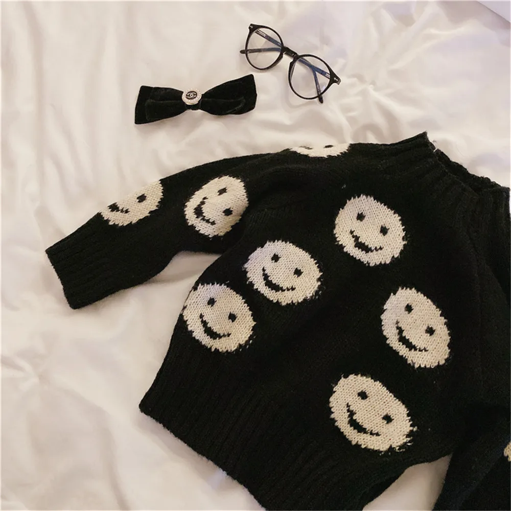 Осенне-зимний новый детский тренд для мальчиков и девочек 19 свитер с круглым