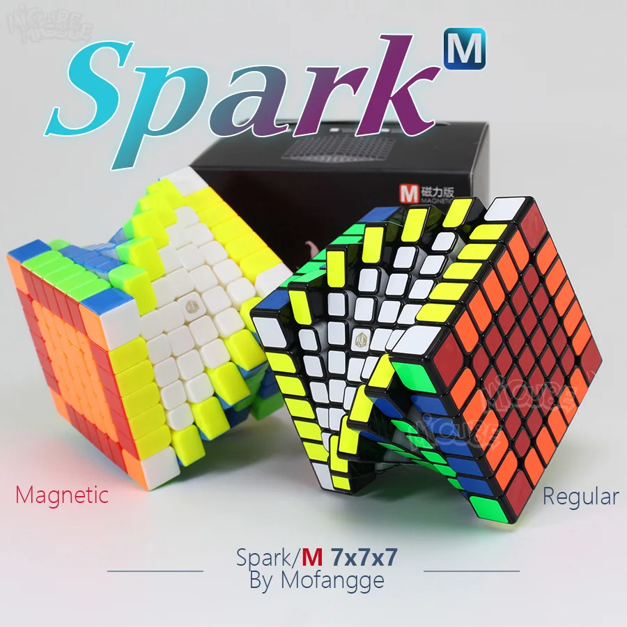 Mofangge X Man Spark & M 7x7x7 Магнитный куб обычный 7x7 магический скоростной без наклеек