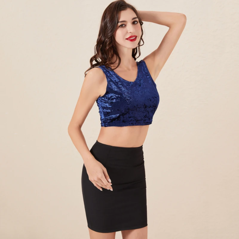 Летний женский сексуальный топ без рукавов с v-образным вырезом золотой