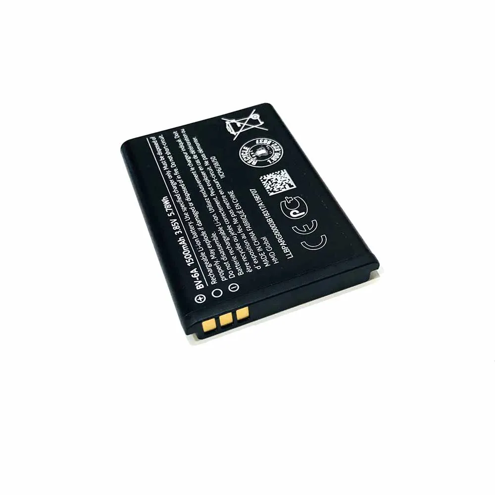 BV-6A для Nokia банан 2060 3060 5250 C5-03 8110 4G 1500 аккумулятор для телефона, мАч