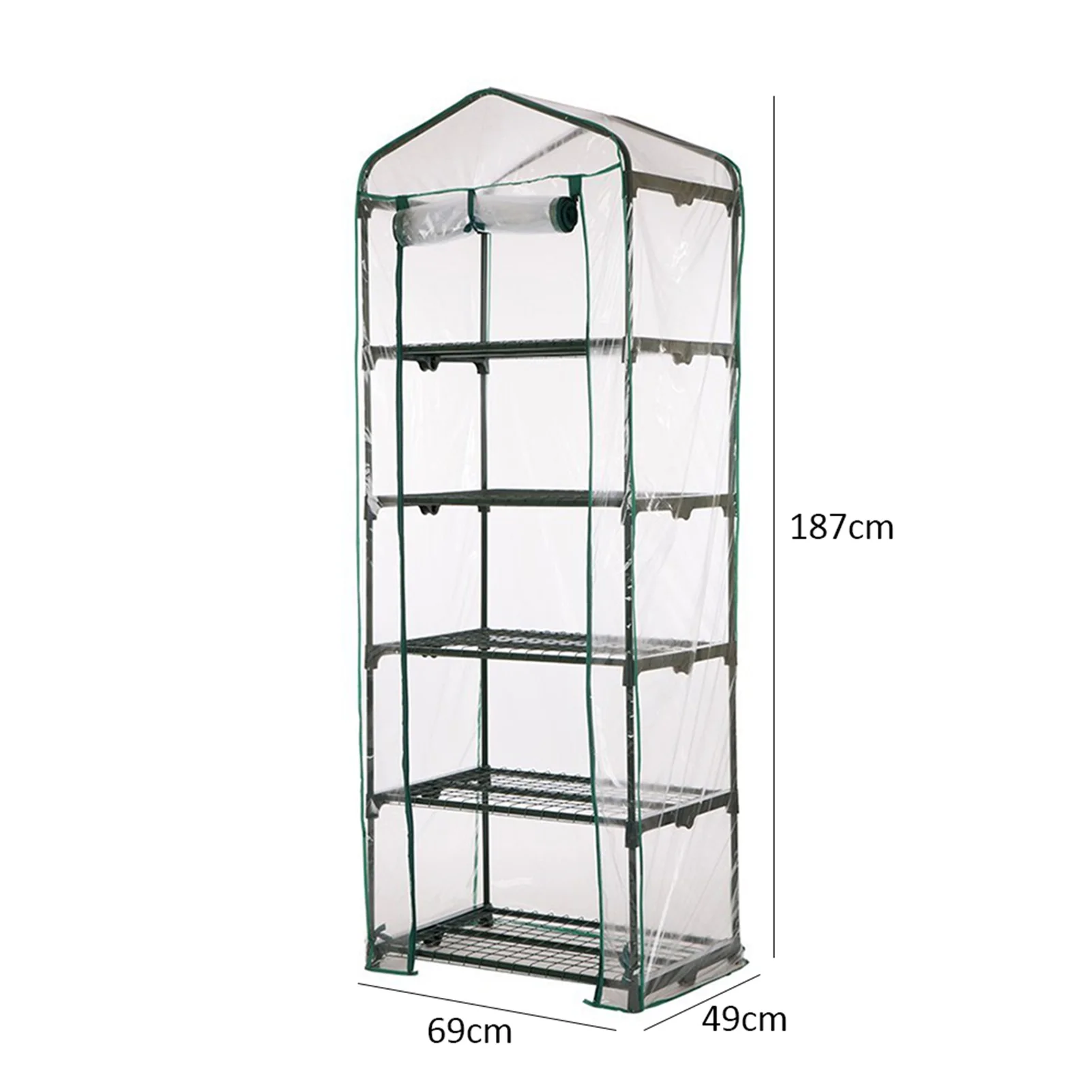 

Прозрачный четырехслойный чехол для теплицы 57x38x160 см