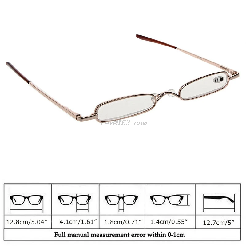 Очки для чтения в металлической оправе с чехлом + 1 0 5 2 3 4 | Аксессуары одежды