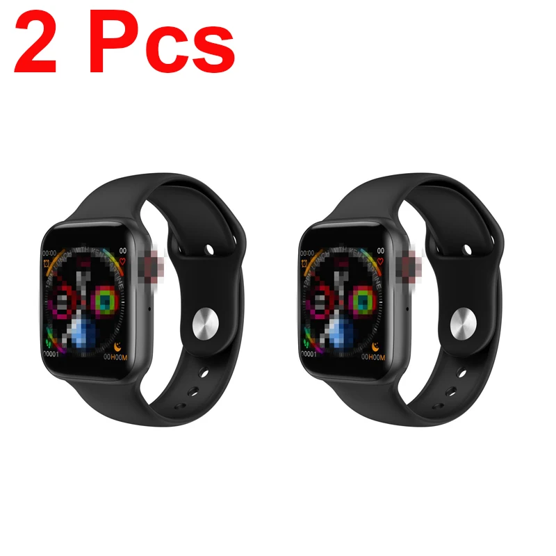 2Pcs Black Смарт-часы IWO 8 plus фитнес-трекер Relogio Inteligente монитор сердечного ритма наручные часы Bracelect для IOS Android PK IWO6 5 - Цвет: 2Pcs Black