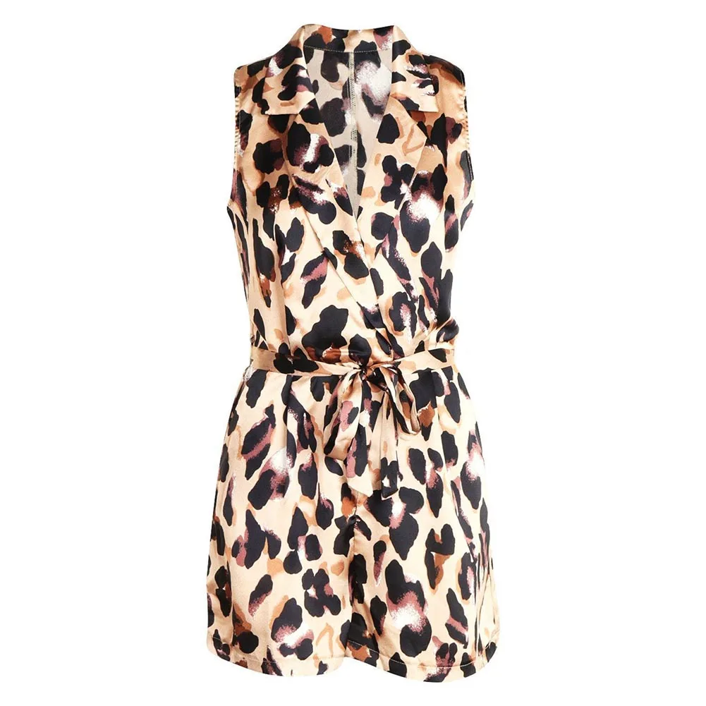 Сексуальные женские леопардовые костюмы для игры с принтом глубокий v-образный