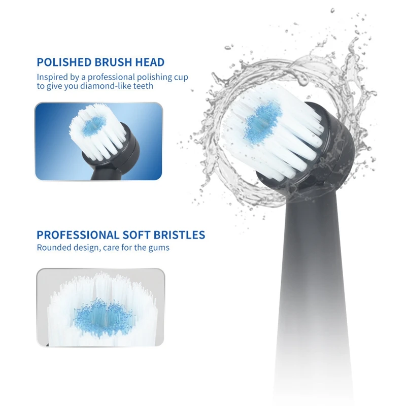 

Rotating Toothbrush, Soft Bristles, Rechargeable 3 Modes, Waterproof