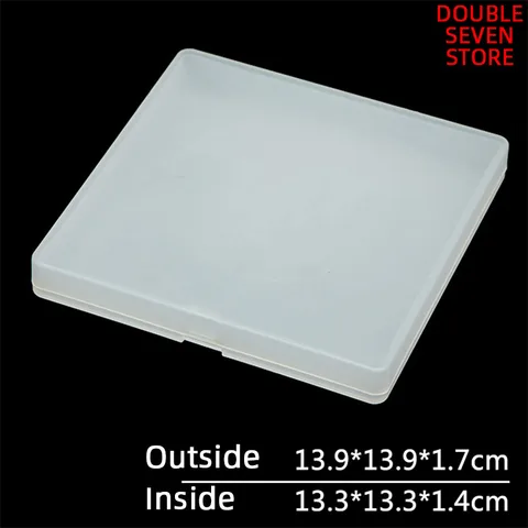Наружная пластиковая коробка 13,9*13,9*1,7 см, квадратная плоская коробка для упаковки ювелирных изделий, Матовая коробка с откидной крышкой