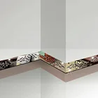 2 шт.компл. муаровые акриловые зеркальные наклейки, настенная наклейка, плинтус, линия декора, гостиная, аксессуары для украшения дома