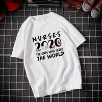 2021 summer women tshirt white short sleeve nurse queen the ones who saved the world printing female clothing fashion streetwear